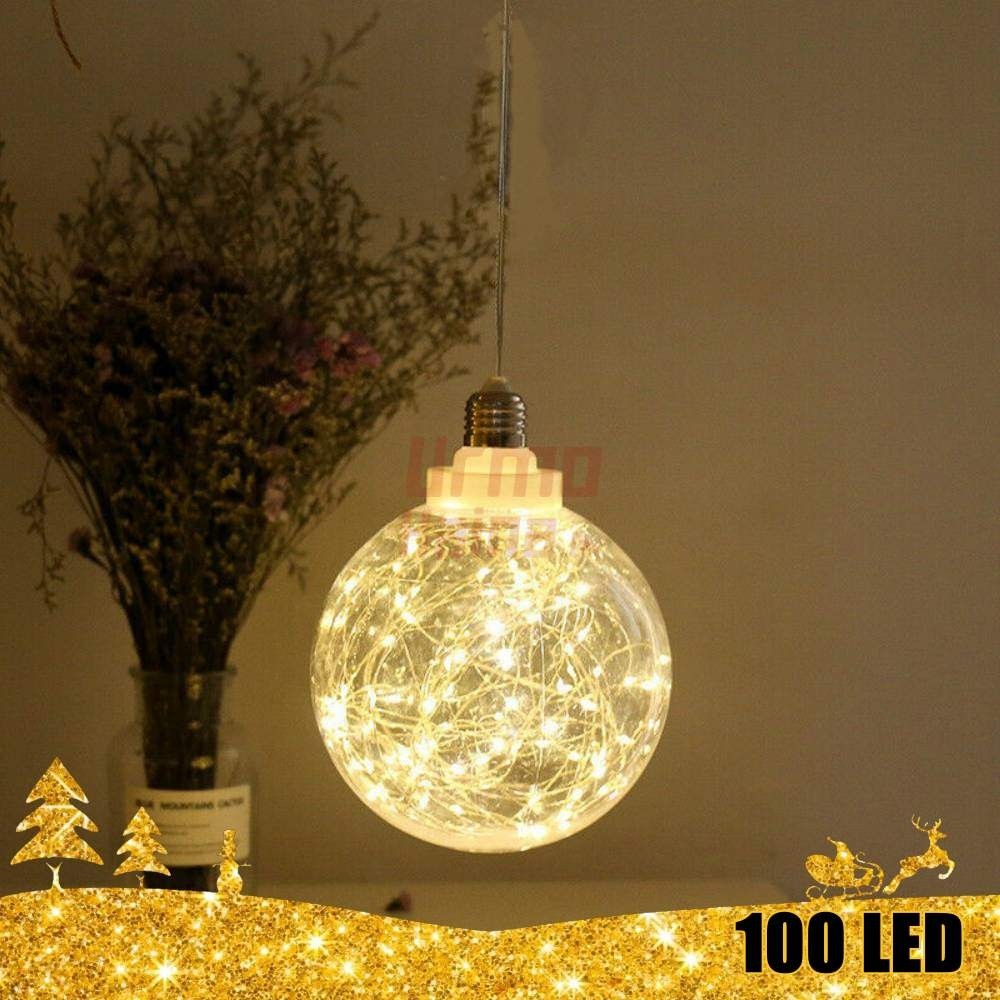 Kalėdinė 100 LED dekoracija šviečiantis rutulys 20 cm